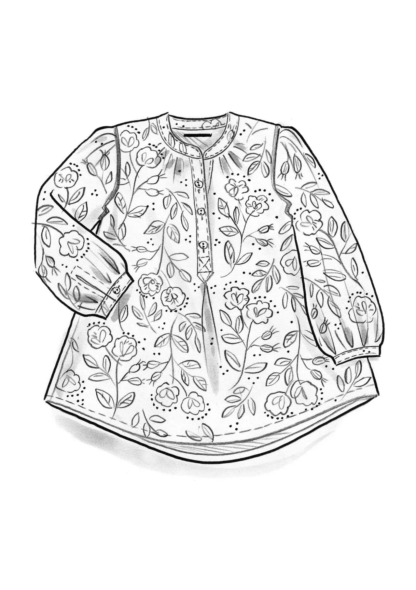 Blus "Lisa" i ekologisk bomull